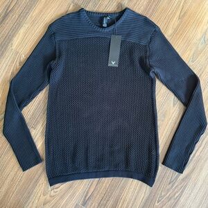 NWT Skingraft by Jonny Cota Textured Black Crewneck Sweater Unisex